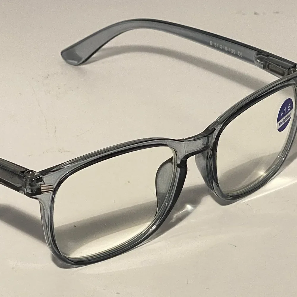 1508 Colette 1.5 Grey Reading Glasses Soft Butterfly Readers NWT